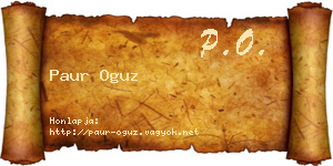 Paur Oguz névjegykártya